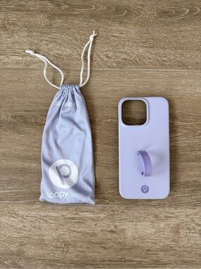 Loopy Case Lavender Phone Case with Hand Loop & Pouch for iPhone 14 Pro Max